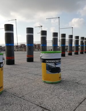 Preparazione materiale impermeabilizzante per la successiva posaTERRAZZO DI COPERTURA - CASAGIOVE