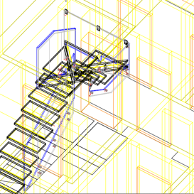 Scala con protezioni in vetro