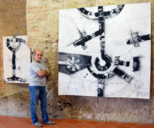 arazzo dipinto su tessuto pesante