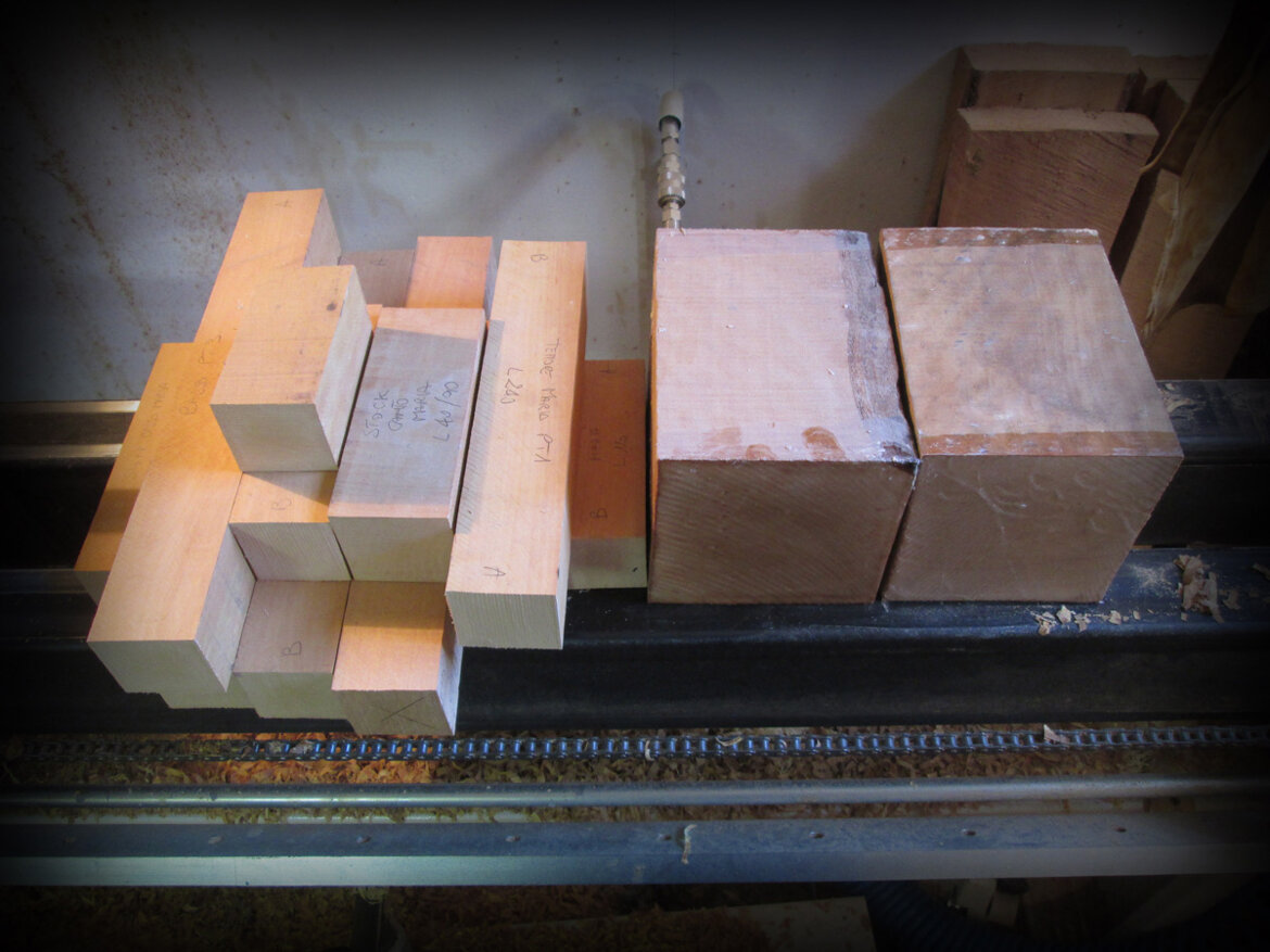 Wood ready to be machined