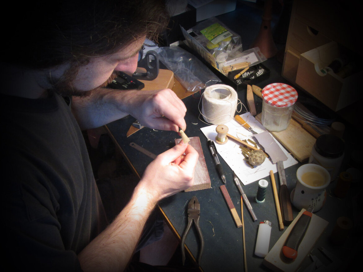 Legatura di un'ancia doppia