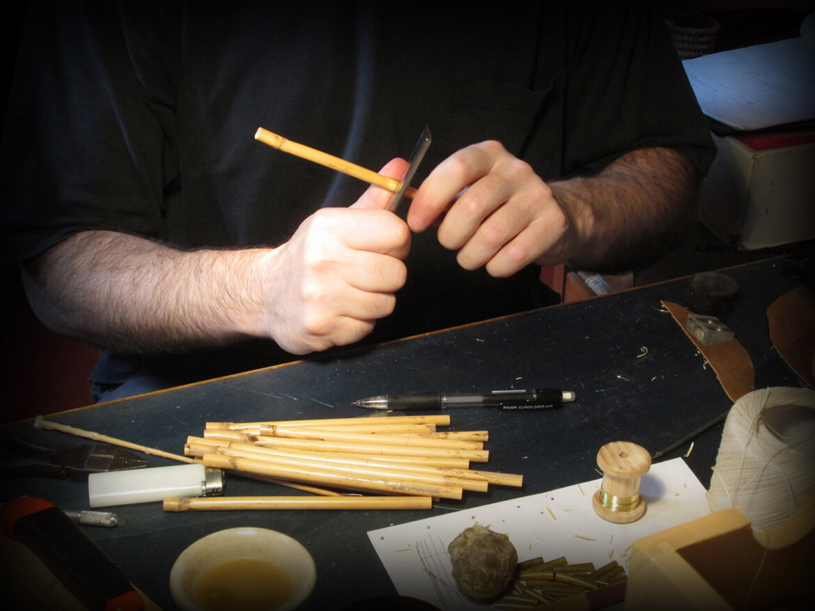 Working on a drone reed