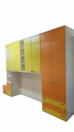 cameretta-a-ponte-moderna-bicolore-arancio-e-giallo-limone