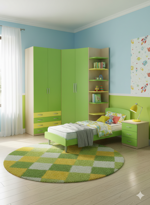 camera-con-armadio-ad-angolo-con-libreria-letto