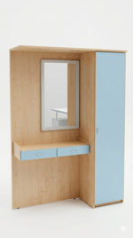 mobile-ingresso-con-armadio-e-specchiera-celeste-e-legno-chiaro-salvaspazio