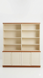 libreria-grande-parete-attrezzata-4-ante-a-persiana-e-8-vani-giorno-crema