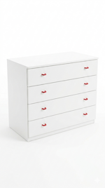 cassettiera-moderna-bianca-4-cassetti-maniglie-rosse-mobile-ufficio-cameretta