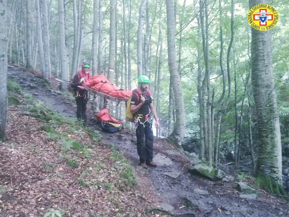 30 agosto 2019. Madonna dell'Acero (BO). Cade durante escursione.