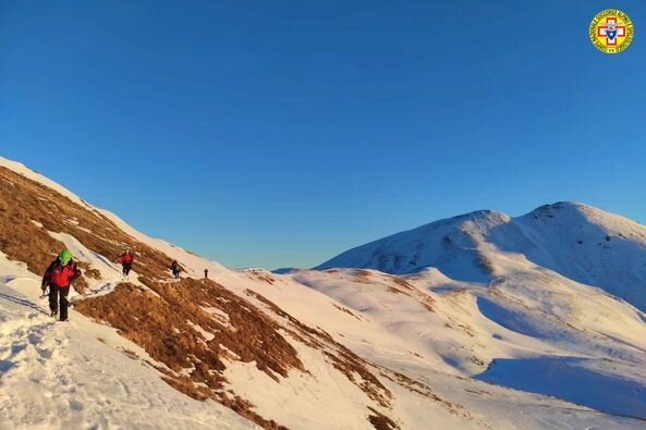 19 dicembre 2021. Passo del Cancellino. Si infortuna durante escursione con le ciaspole.