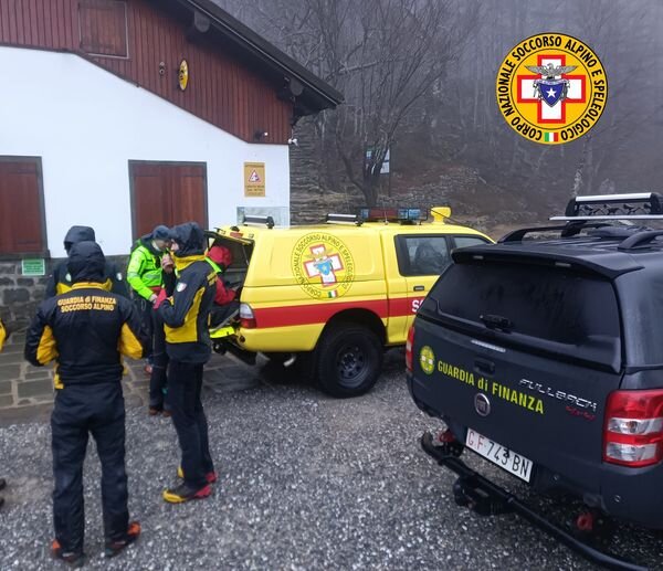 8 febbraio 2024. Monte Giovo (MO). Soccorsi escursionisti in difficolt&agrave;.