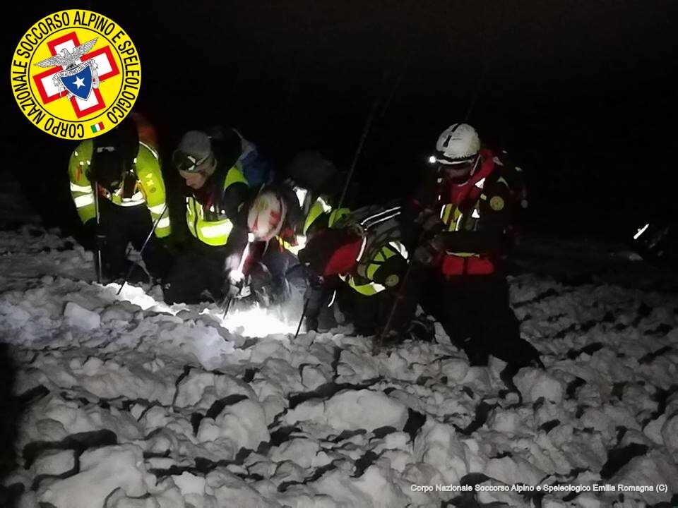 15 febbraio 2018. VALANGA CIMONE - DETTAGLI DELLE OPERAZIONI