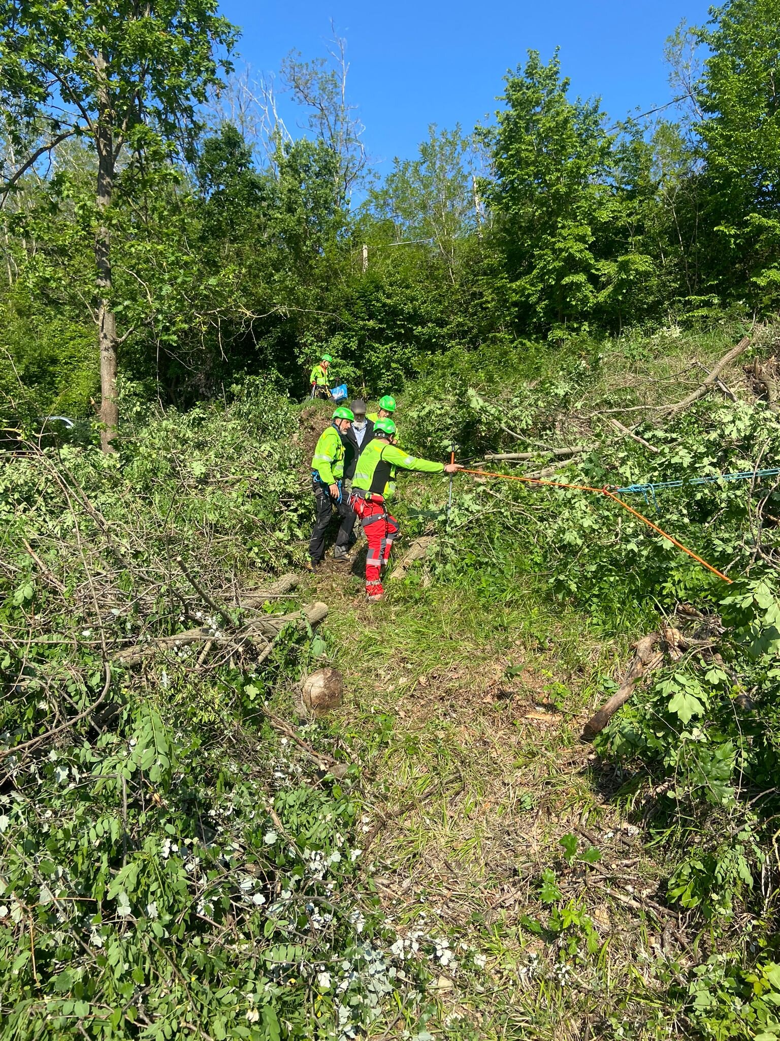 23 maggio 2023. Marzabotto (BO) Evacuazione di persone isolate da frana.