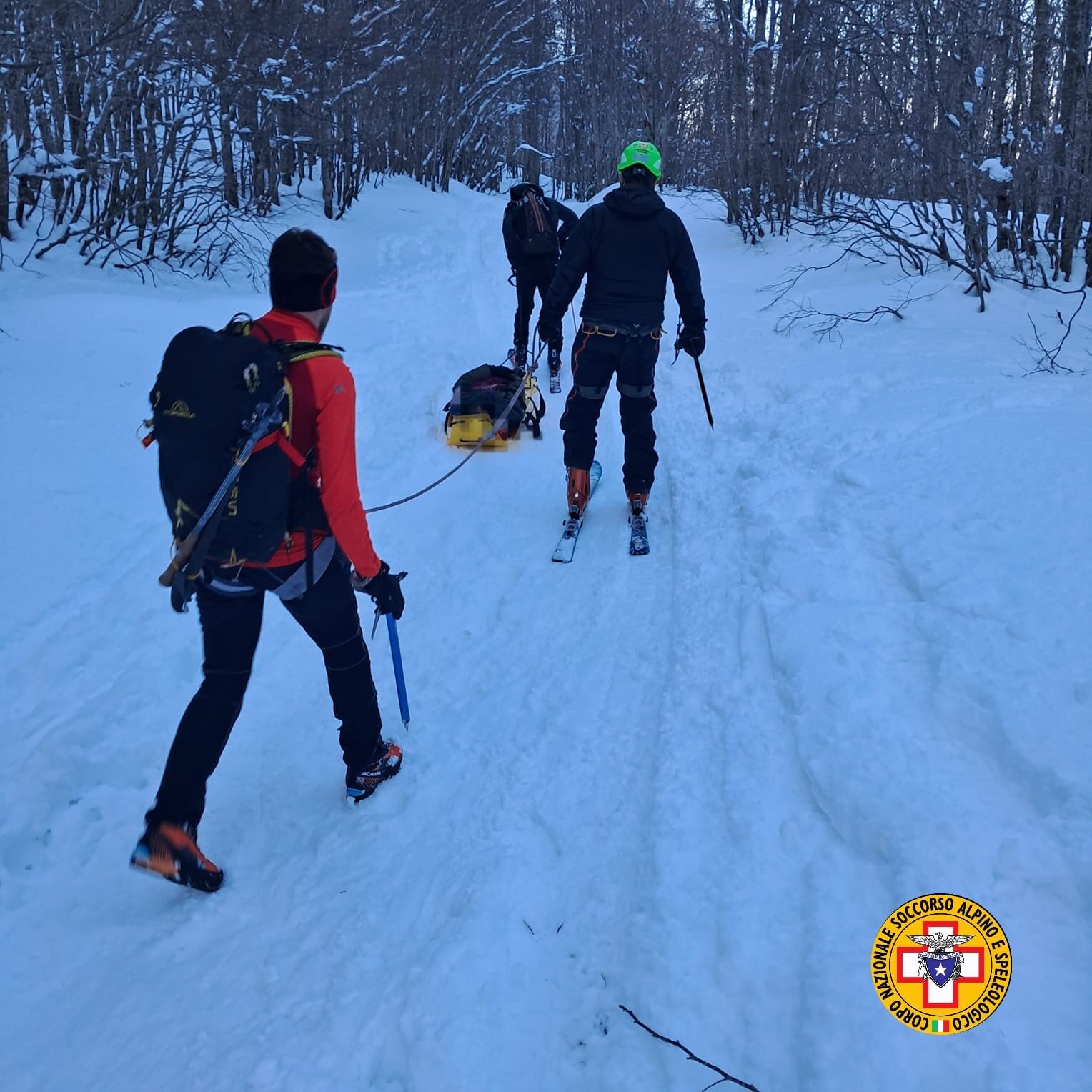 4 marzo 2023. Lago Baccio (Pievepelago-MO). Soccorsa escursionista.