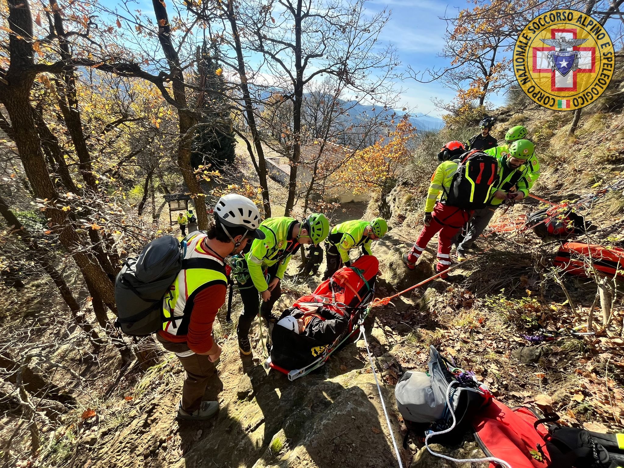 6 dicembre 2025. Badolo (BO). Si infortuna durante arrampicata.