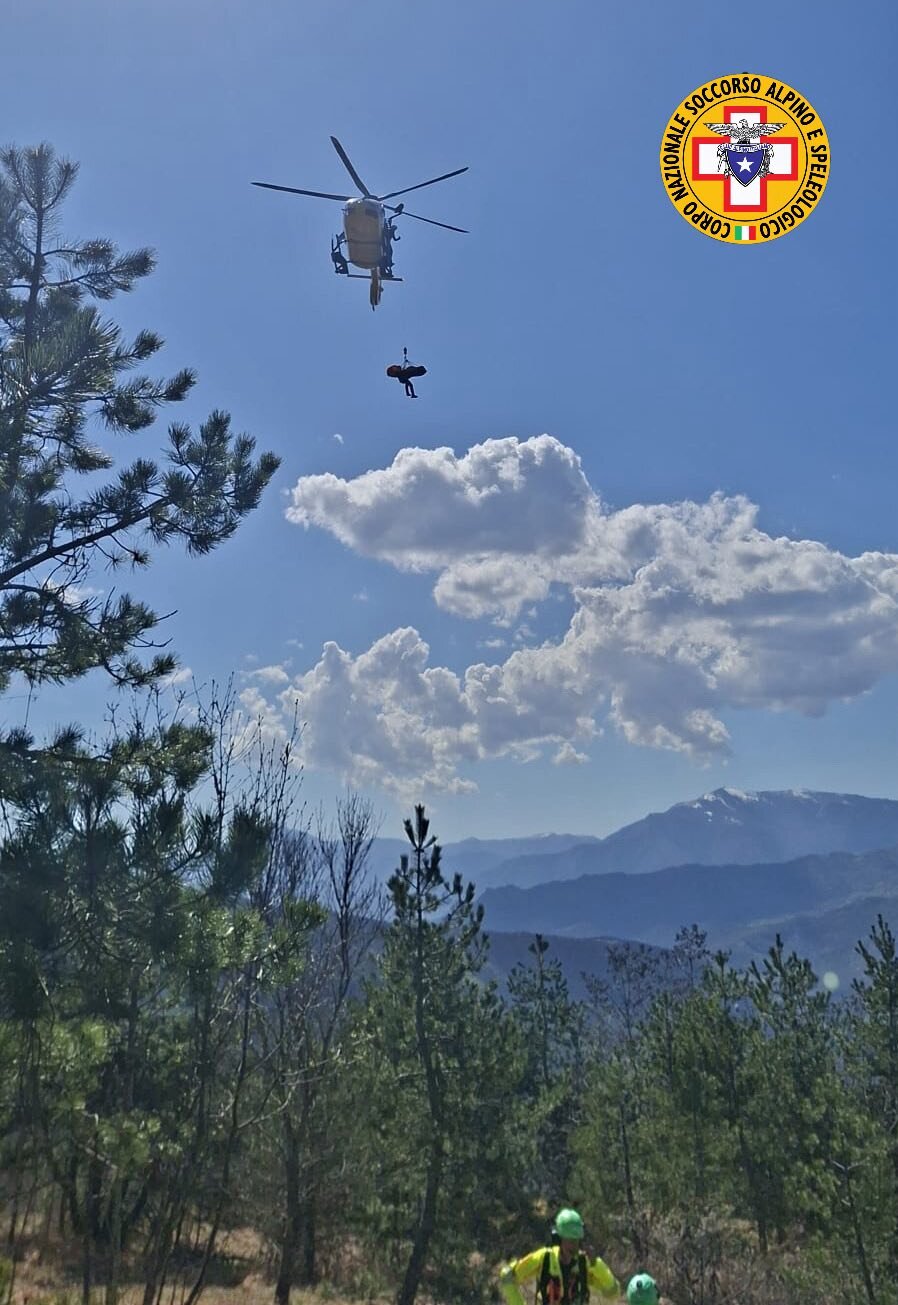 6 aprile 2026. Coli (PC). Caduta da Mountain bike.