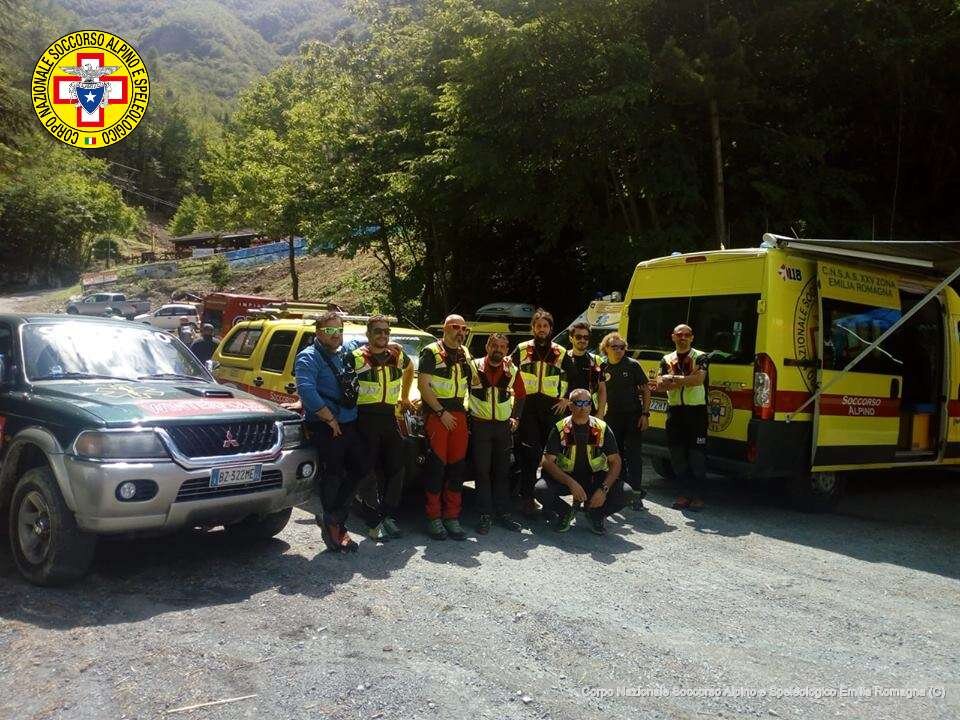 24 giugno 2018. Cimone Outdoor Festival . I tecnici del Corpo Nazionale del Soccorso Alpino forniscono supporto alla Manifestazione.