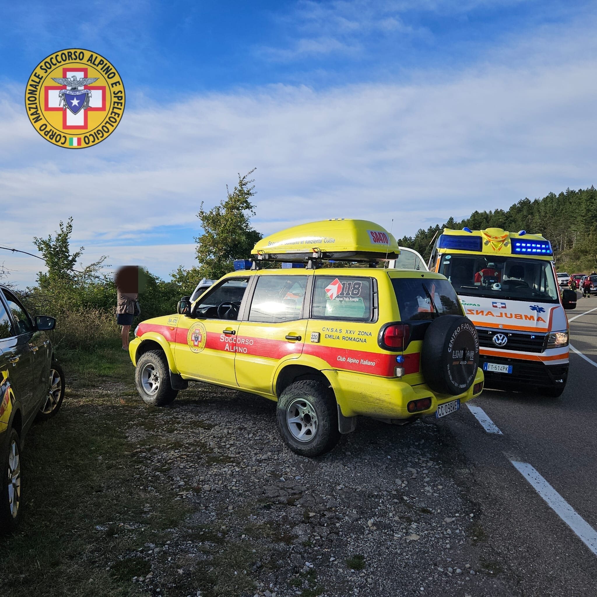 14 settembre 2024. Loc. Casola (Terenzo - Pr) Incidente motociclistico sulla statale della Cisa