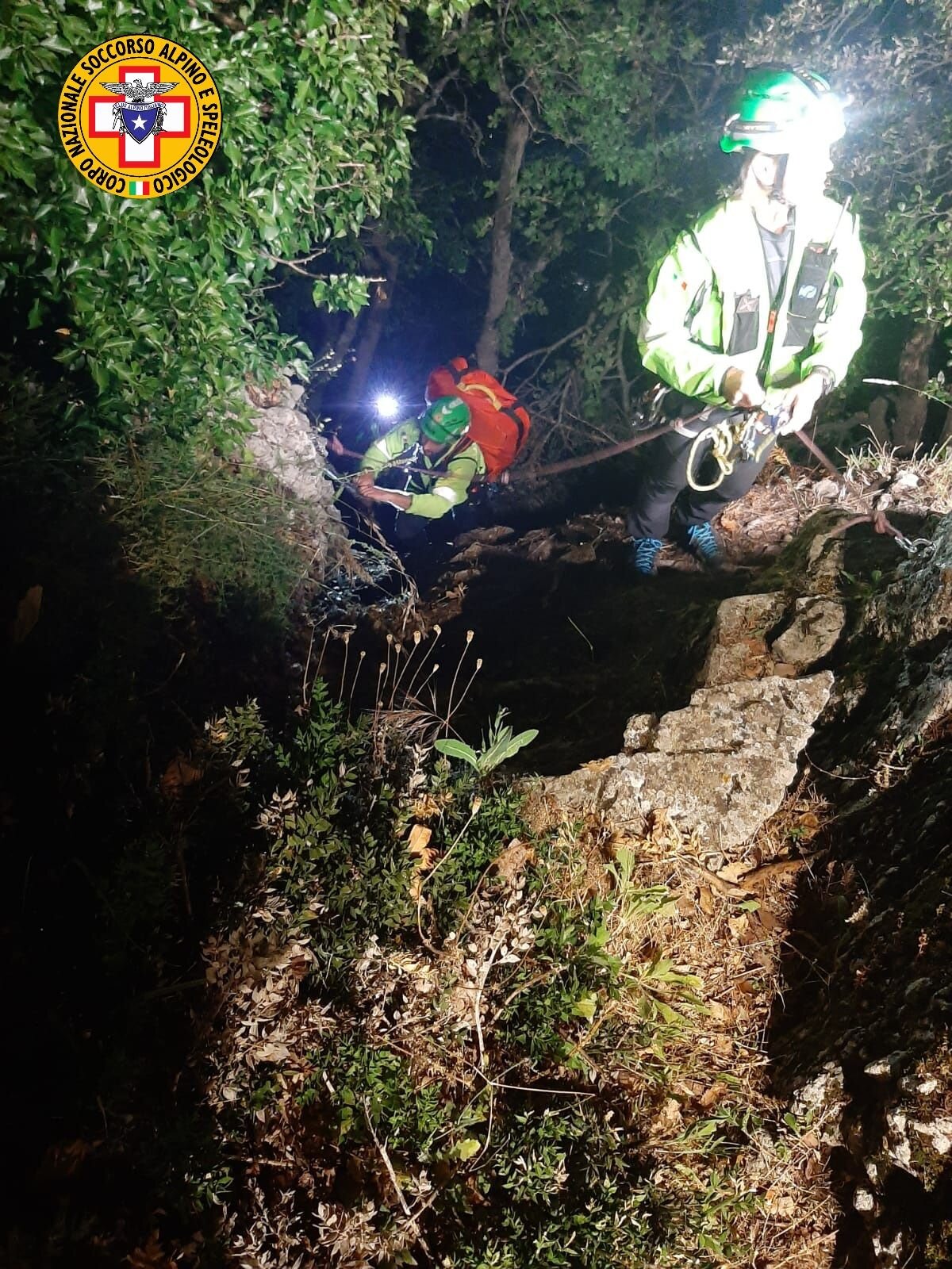 18 giugno 2025. Monte Titano (Repubblica di San Marino). Operazione di soccorso per persona precipitata dal monte.