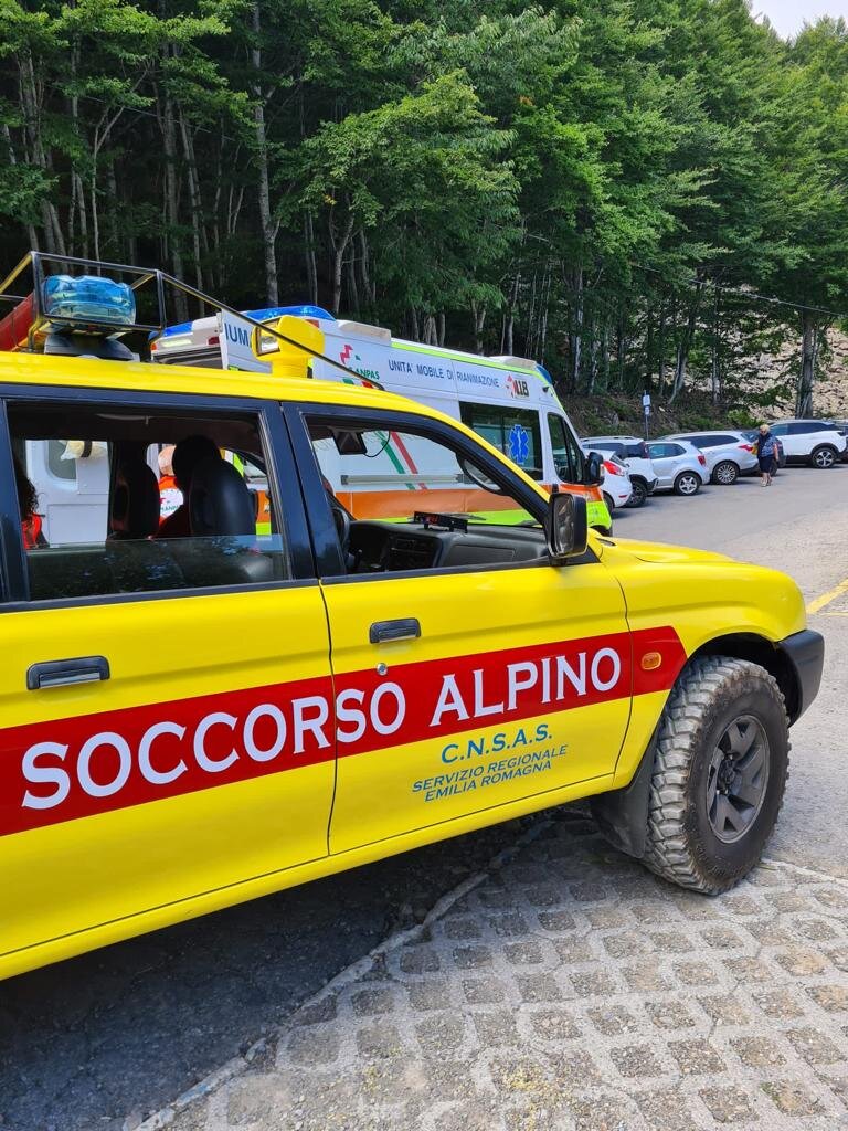 16 agosto 2021. Lago Baccio (MO). Si procura un trauam durante escursione.