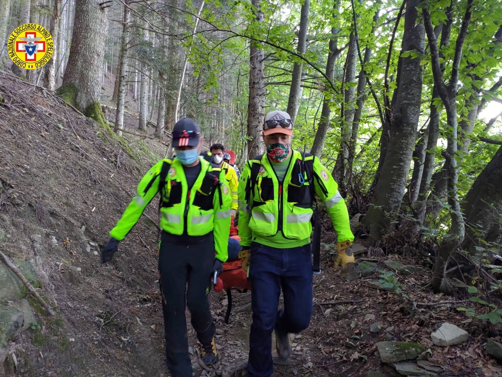 13 settembre 2020. Pian del Falco - Sestola (MO). Cade dalla Mountain bike, interviene il Soccorso Alpino.
