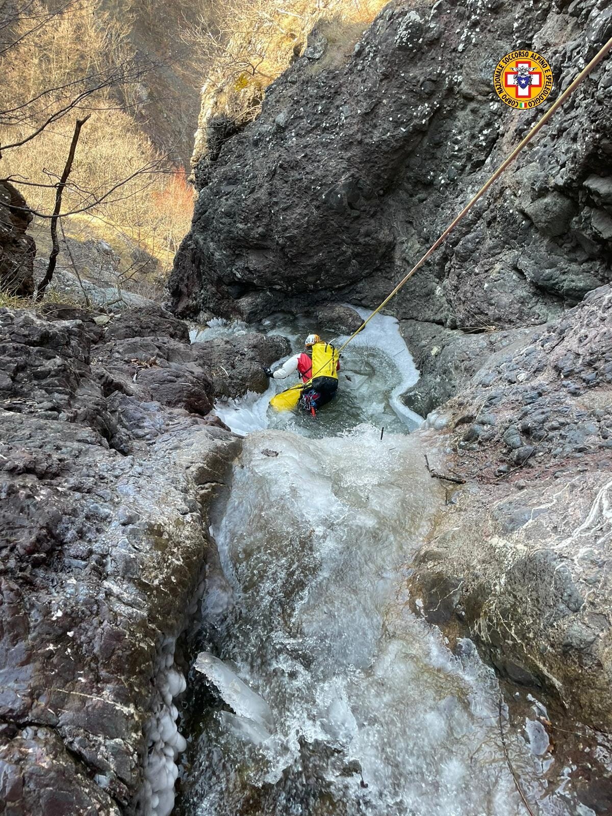 9 marzo 2022. Rio Gavi (Coli -PC). Addestramento di soccorso in Forra.