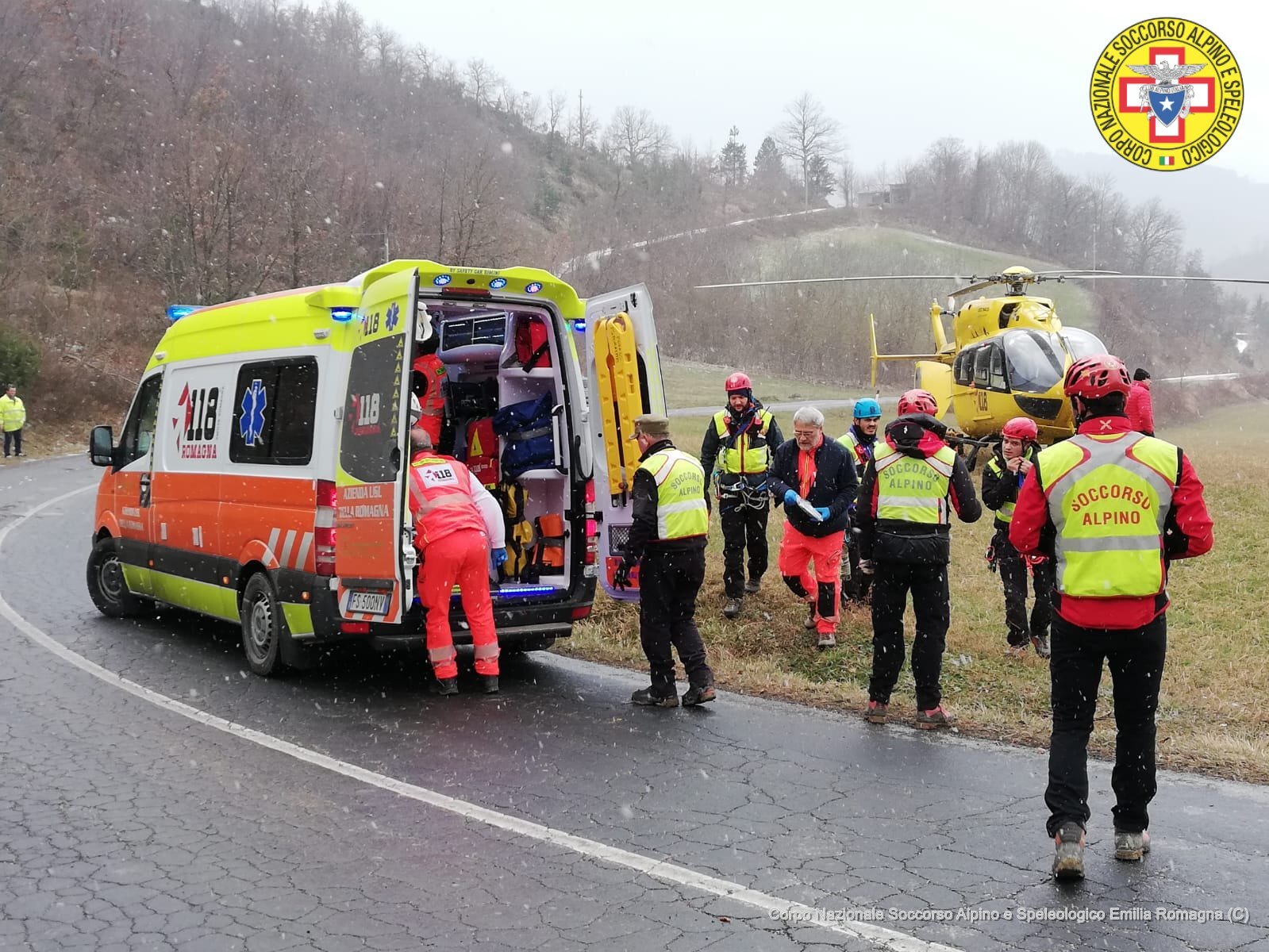 11 gennaio 2019. Civorio (Civitella di Romagna - FC). Ritrovata la donna dispersa.