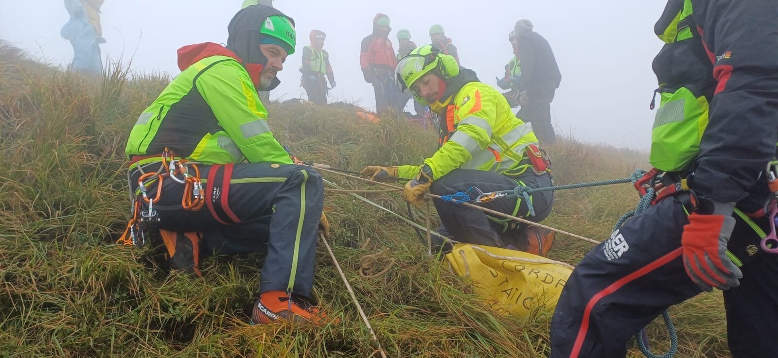 20 settembre 2024. Monte Uomo Morto (Licciana Nardi - Massa). Concluse le operazioni di recupero delle salme dei passeggeri dell&rsquo;incidente aereo.