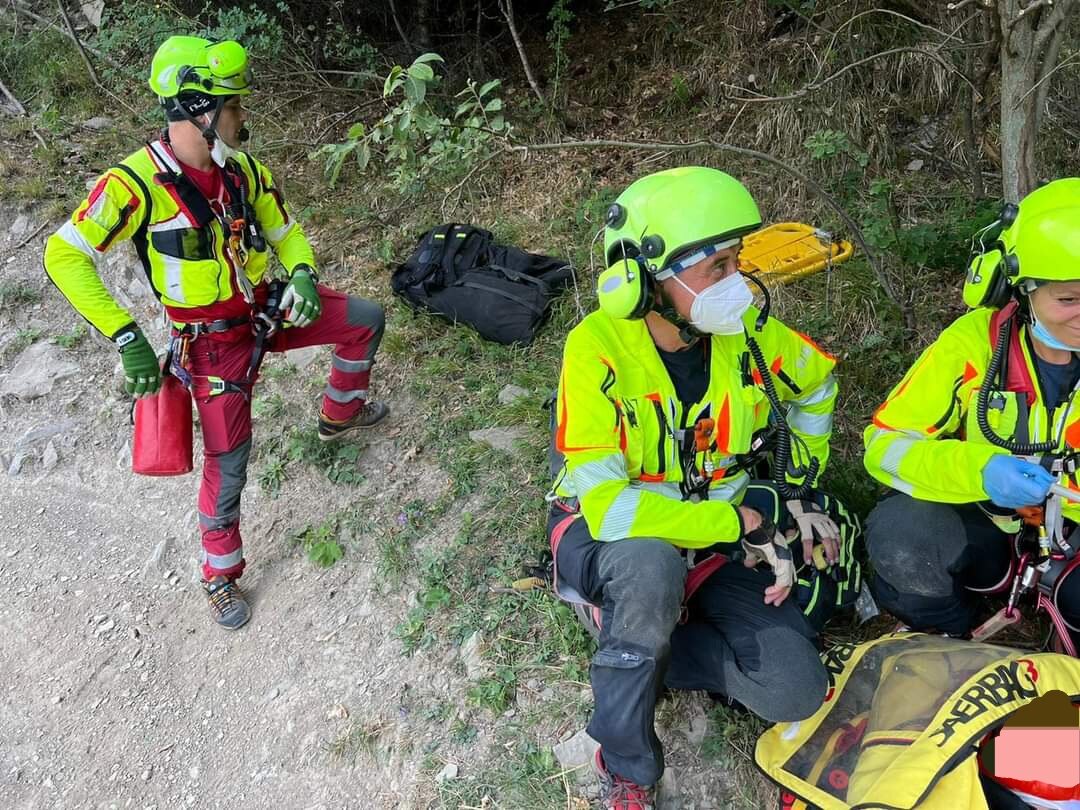 5 agosto 2022. Sestola (MO). Cade su pista di down hill con la mountain bike.