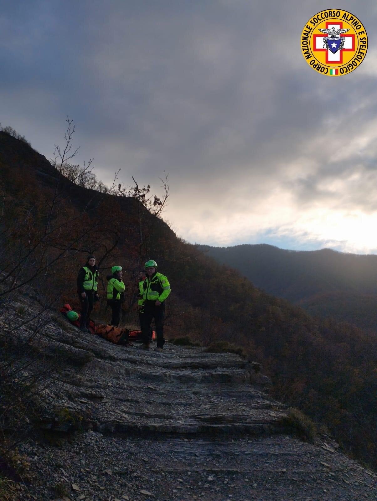 1 dicembre 2024. Bagno di Romagna(FC). Soccorso biker caduto.