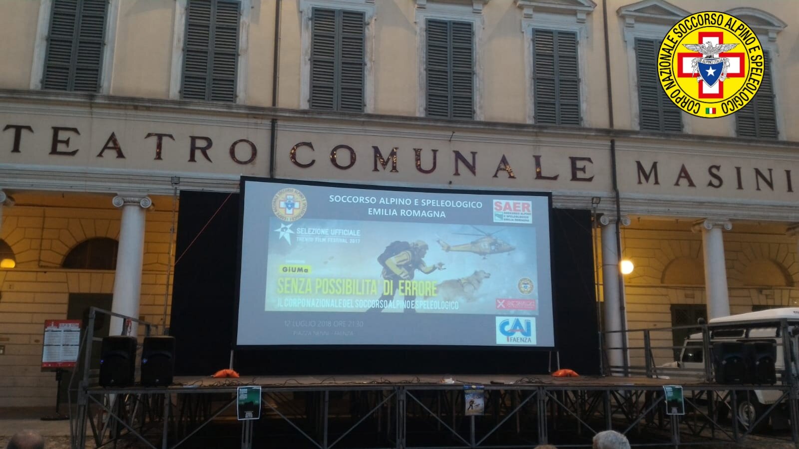 12 luglio 2018. Faenza (RA). Serata dedicata al Corpo Nazionale del Soccorso Alpino.