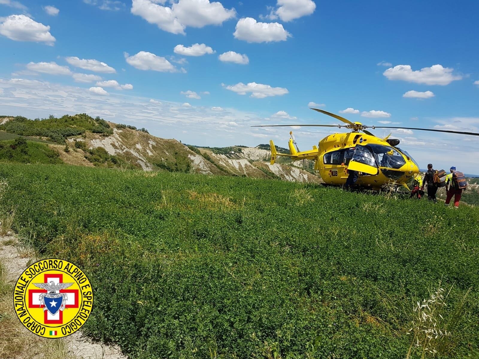 1 luglio 2018. Ventasso (RE). Biker cade in dirupo. Interviene il Soccorso Alpino.