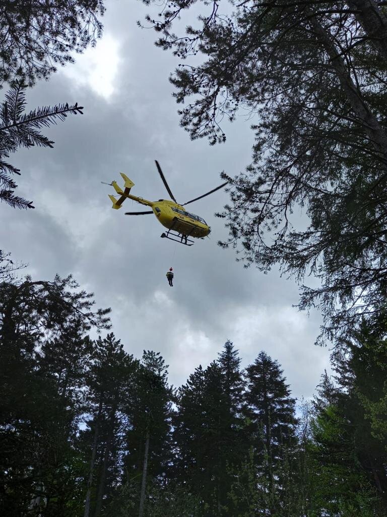 15 maggio 2021. Sestola (MO). Cade durante le prove del campionato italiano di Down Hill