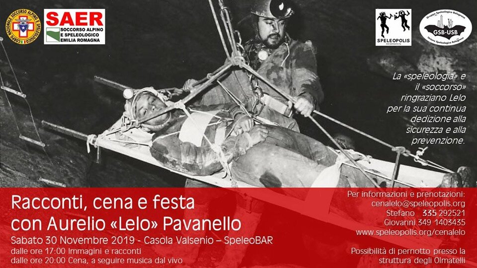 30 novembre 2019. CAsola VAlsenio (RA). Racconti, festa e cena con Aurelio "Lelo" Pavanello