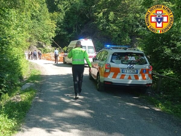 27 giugno 2024. Ferriere (PC). Soccorsa persona travolta da una frana.