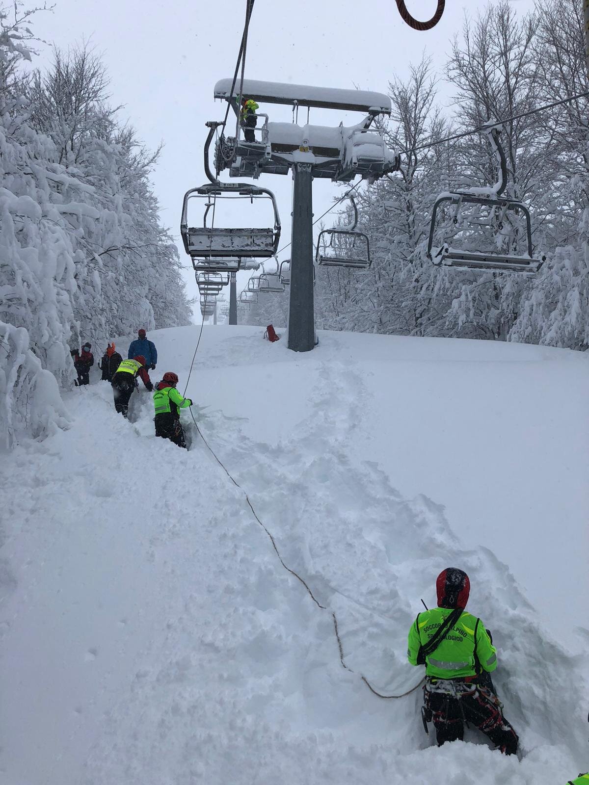 5 gennaio 2021. Corno alle Scale (BO). Addestramento evacuazione impianti.