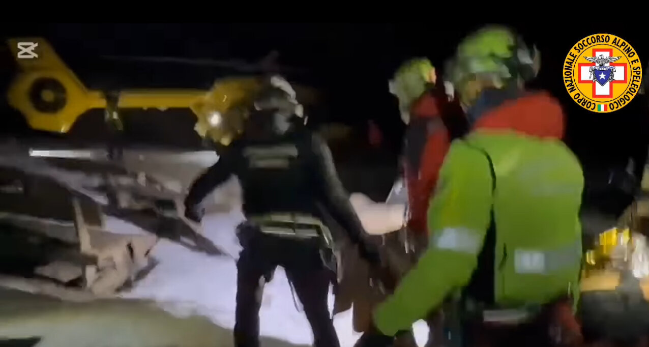 11 gennaio 2025. Alpe di Succiso (RE). Soccorsi due giovani scivolati in un canale ghiacciato.