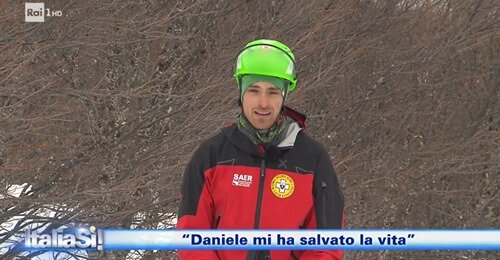 20 febbraio 2021. A ItaliaS&igrave;!, la storia di Daniele Caltabiano, 31enne di Modena, che ha dissepolto l'amico Matteo Marini da oltre due metri di neve