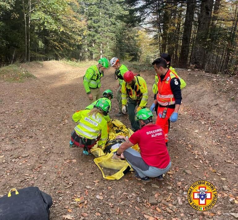 23 ottobre 2022. Sestola (MO): Cade sulla pista di down hill.