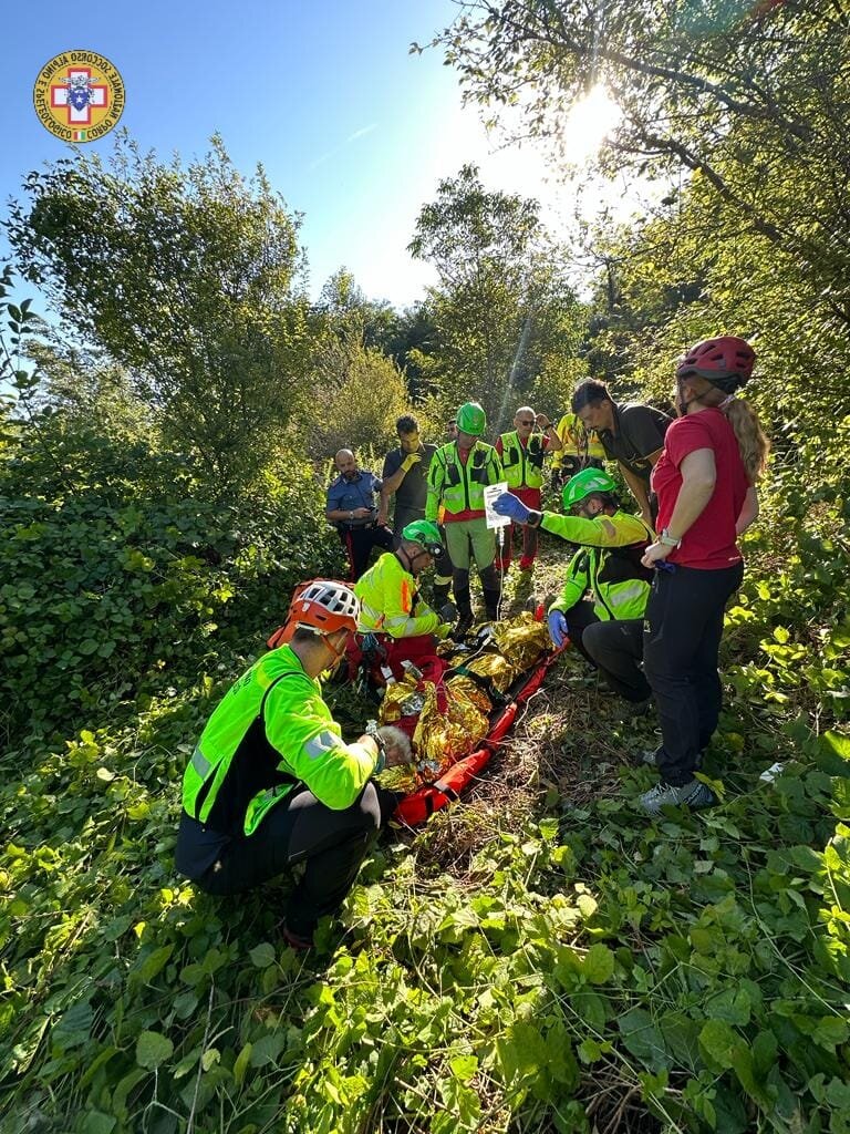 12 agoto 2023. Scaletto di Monzuno (Bo) - Anziano disperso in appennino, ritrovato da un'unit&agrave; cinofila del Soccorso Alpino.