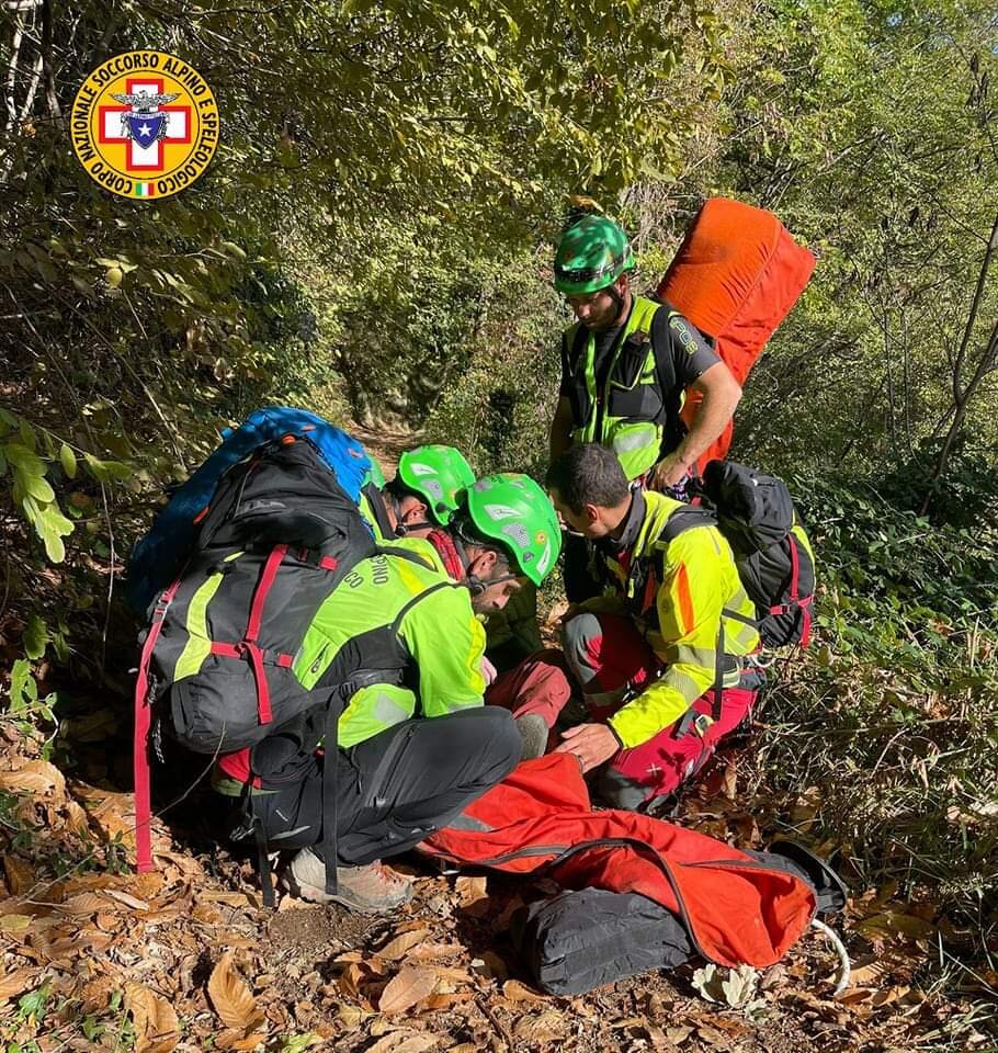 6 novembre 2022. Vigiolo ( Novafeltria -RN). Si infortuna durante scalata.