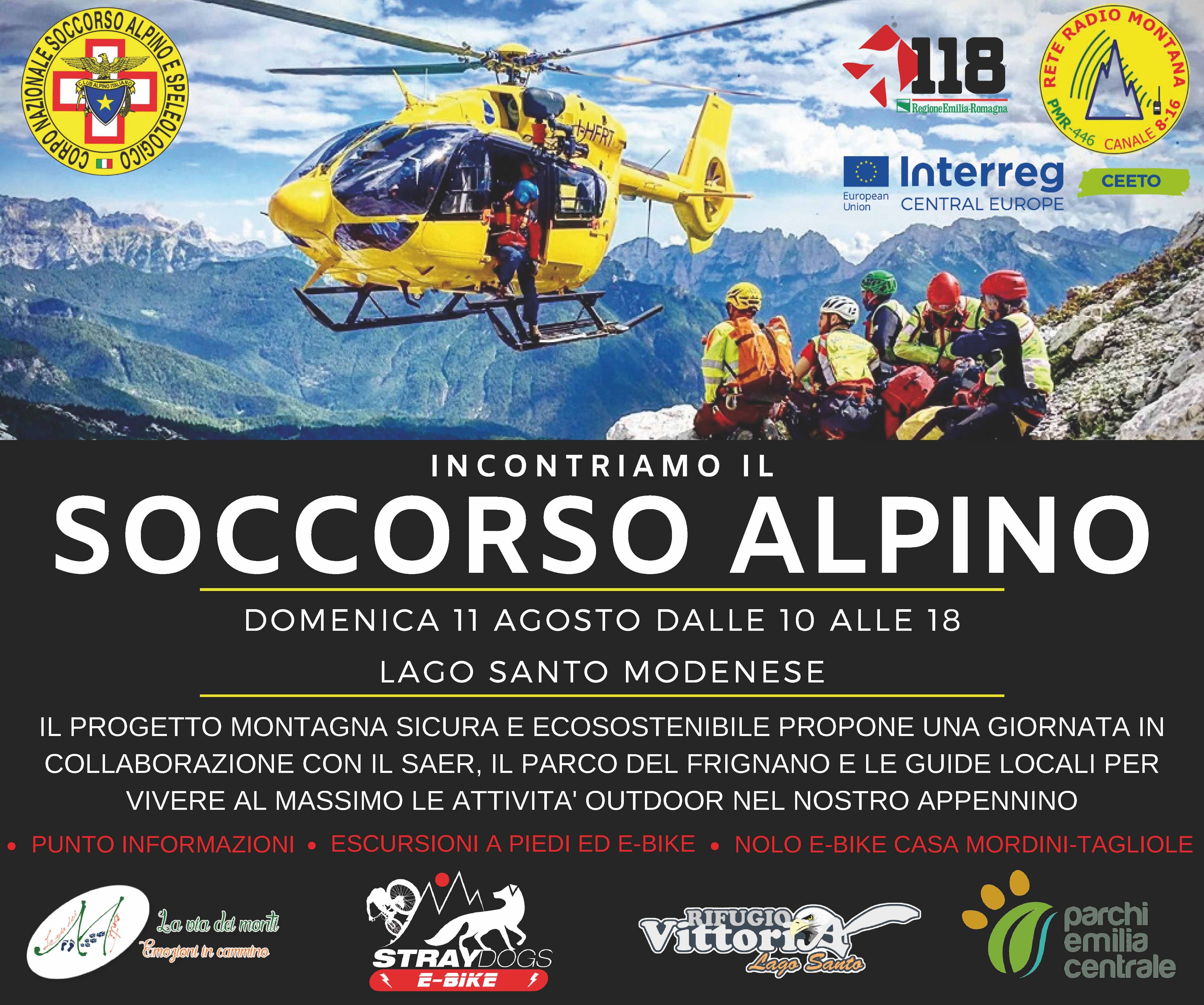 11 agosto 2019. Lago Santo Modenese. Incontriamo il Soccorso Alpino