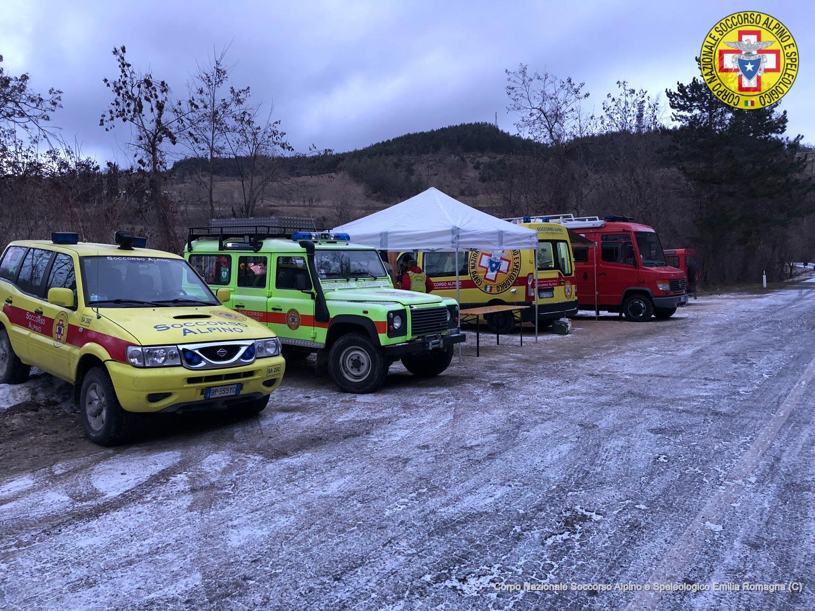 11 gennaio 2019. Continuano le ricerche a Spinello di Santa Sofia (FC) per una donna scomparsa.