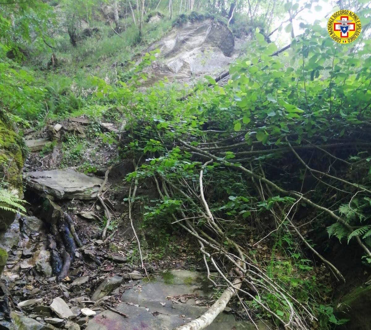 13 giugno 2020. Villaneta - Campigna (Santa Sofia - FC). Donna cade in un canalone mentre cerca funghi.