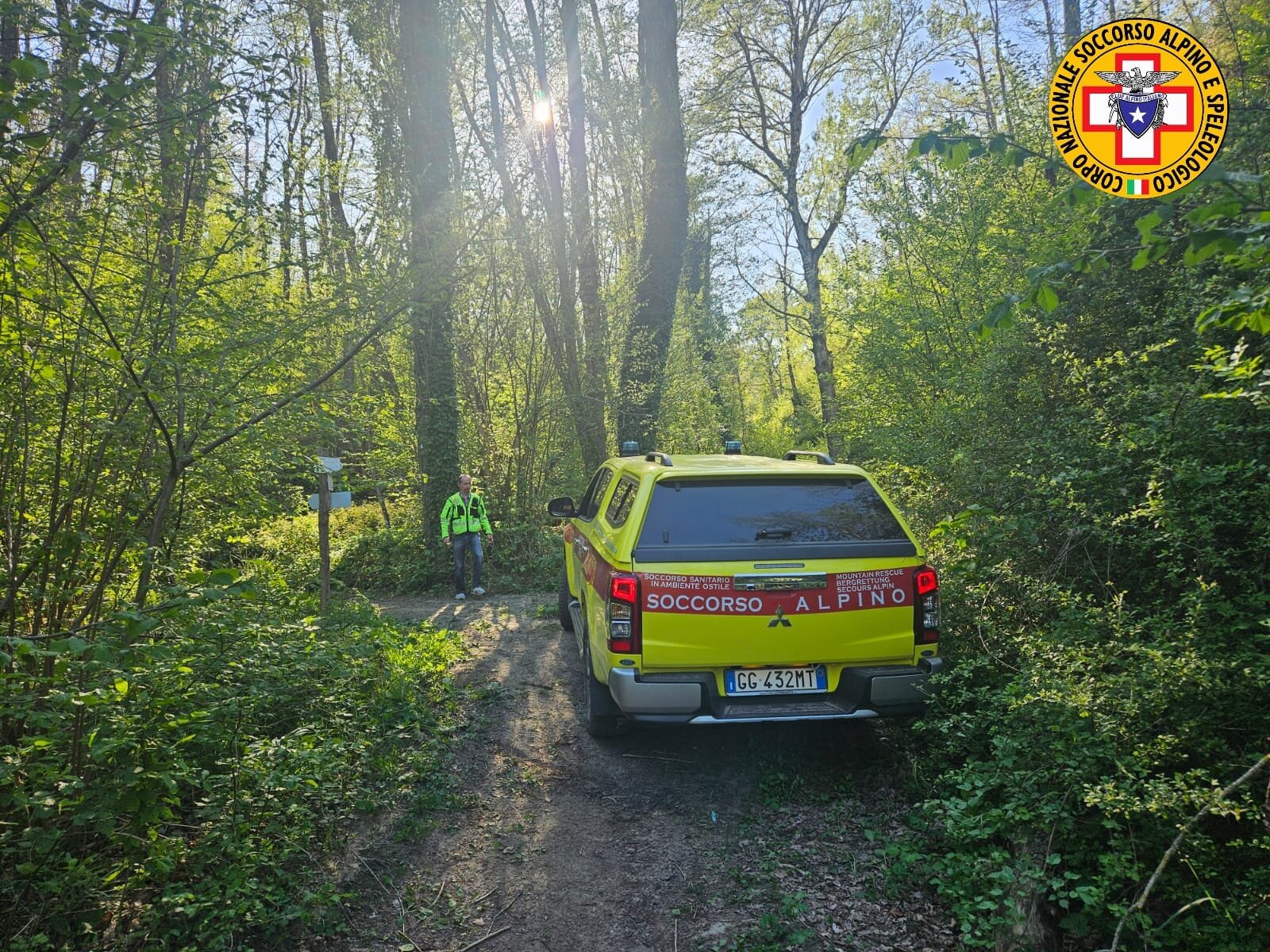 14 aprile 2024. Loiano (BO). Secondo intervento di soccorso nell'appennino bolognese per malore.