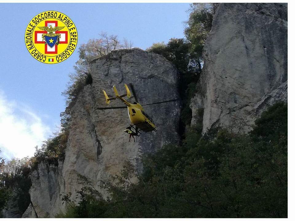 23 settembre 2017 - Pietra di Bismantova, soccorso ragazzo sulla ferrata dell'ultimo sole.