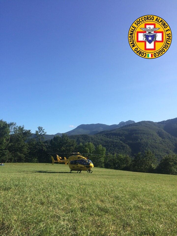 29 luglio 2019. Volpara (Bedonia - Pr) Scout quindicenne si ferisce. Trasportato all'Ospedale.