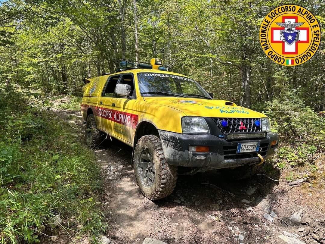 23 agosto 2024. Loc. Gabella (Fornovo Taro - Pr) Ciclista cade in una scarpata