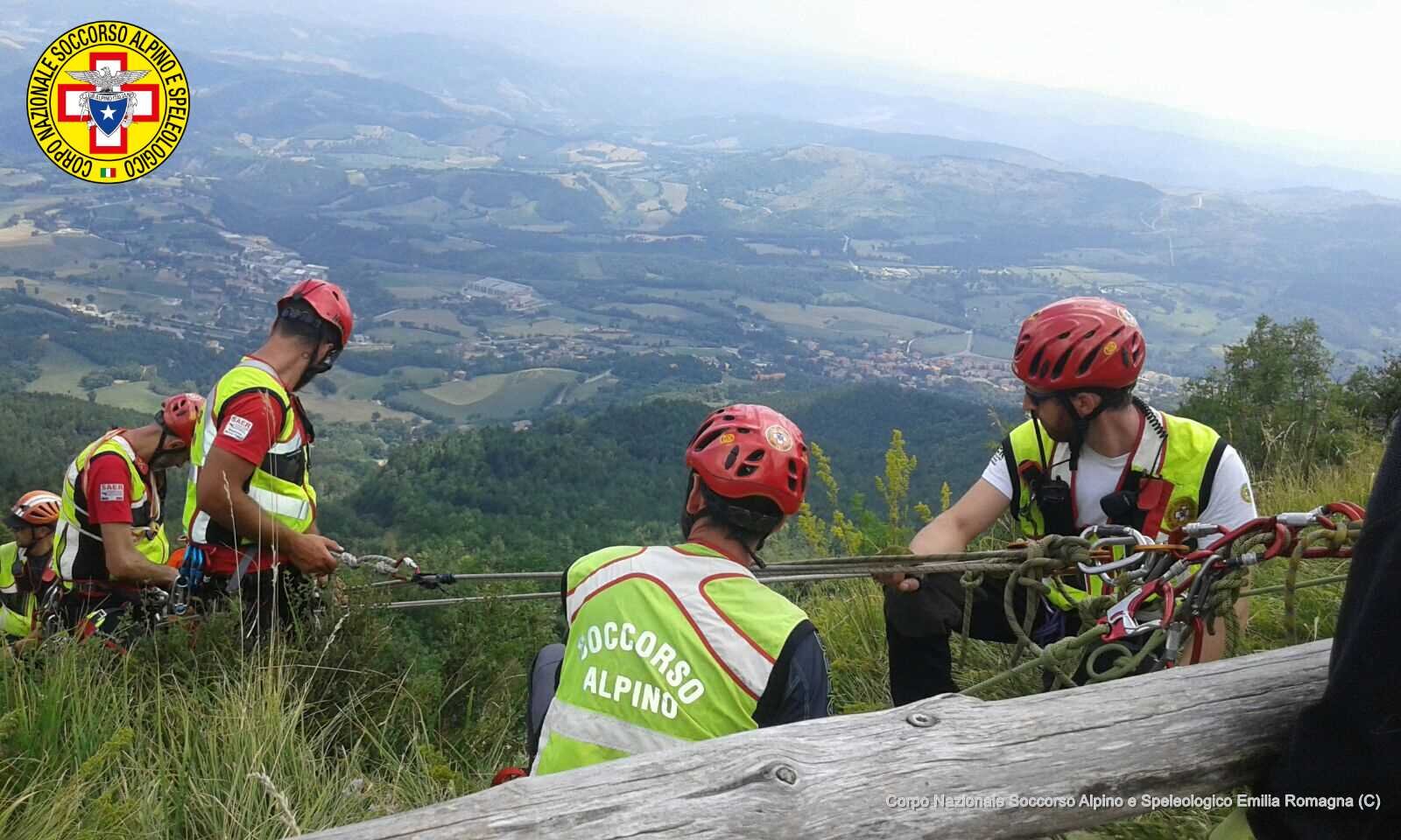 29 luglio 2018. Parco Naturale del Sasso Simone e Simoncello (PU). Il Soccorso Alpino espone le proprie attivit&agrave;.
