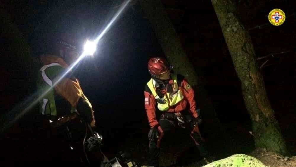 7 febbraio 2021. Pian del falco Sestola (MO).Soccorsa persona disorientata.