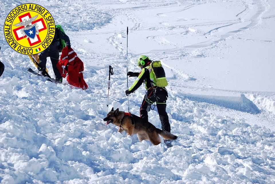 15 febbraio 2018. VALANGA AL CIMONE - IN CORSO OPERAZIONI DI RICERCA